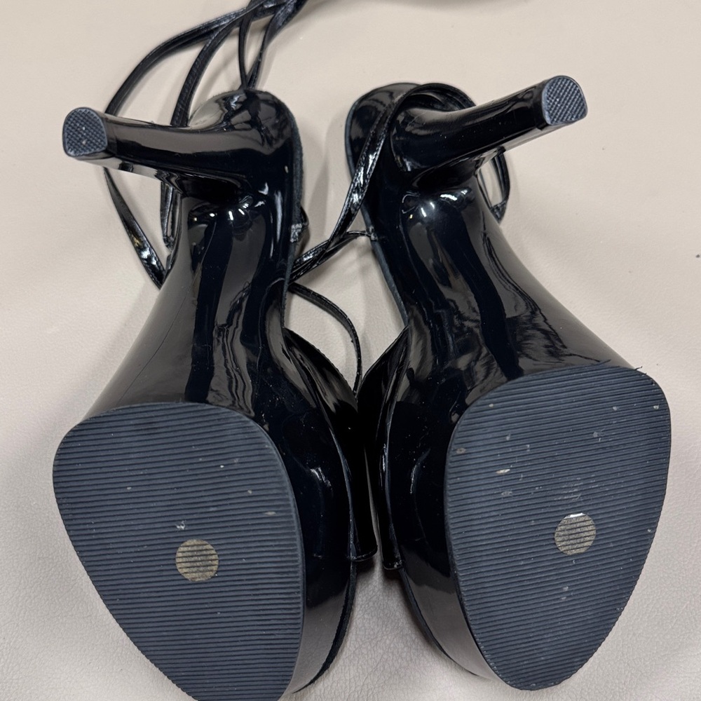 Pleaser 6 Inch Stripper Black Patent Stiletto Heels - Picture 6 of 11